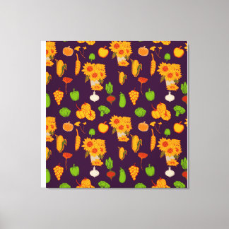 Toile Automne Récolte Saine Veggie Et Fruits Jeter Pi