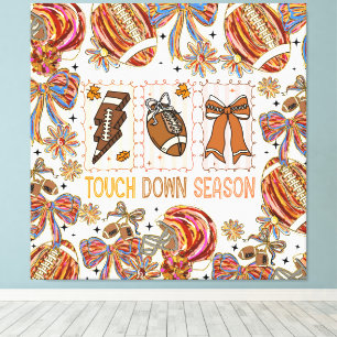 Toile Automne Vintage Football Jour
