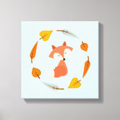 Toile Automne Wreath Baby Red Fox (Recto)