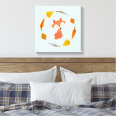 Toile Automne Wreath Baby Red Fox (Insitu(Chambre))