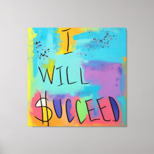 Toile Autonomisation et succès : une affirmation colorée