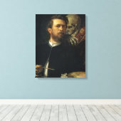 Toile Autoportrait avec la mort violoniste (de Böcklin) (Insitu (Plancher de Bois))