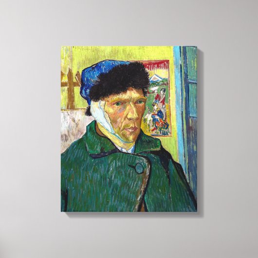 Toile Autoportrait avec oreille déchaînée | Van Gogh | (Recto)