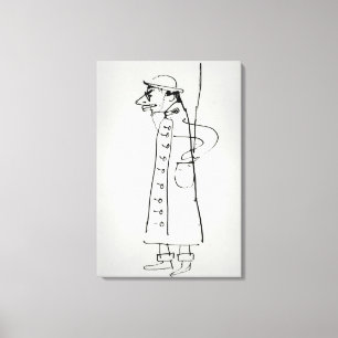 Toile Autoportrait de Henri De Toulouse-Lautrec ,