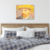 Toile Autoportrait de Vincent Van Gogh avec chapeau de p (Insitu(Chambre))