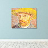 Toile Autoportrait de Vincent Van Gogh avec chapeau de p (Insitu (Plancher de Bois))