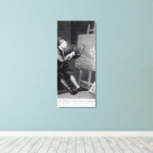 Toile Autoportrait Peinture de la muse de bande dessinée (Insitu (Plancher de Bois))