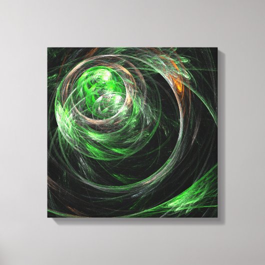 Toile Autour du monde Vert Abstrait Quad Canvas Imprimer (Recto)