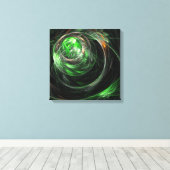 Toile Autour du monde Vert Abstrait Quad Canvas Imprimer (Insitu (Plancher de Bois))