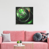 Toile Autour du monde Vert Abstrait Quad Canvas Imprimer (Insitu(Salon))