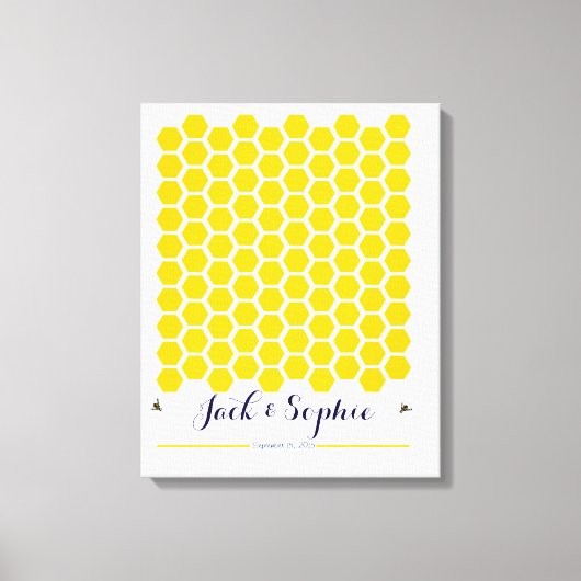 Toile Autre mariage livre d'invité signature de miel d'a (Recto)