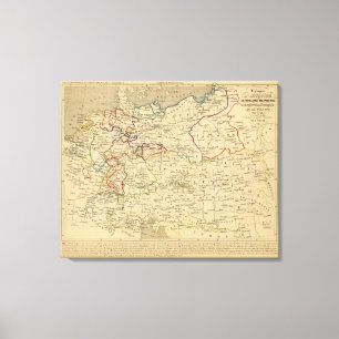 Toile Autriche, Prusse, Confed Germanique, Pologne