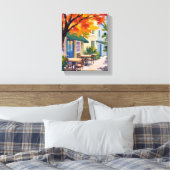 Toile Autumn Cafe Watercolor Fall Foliage (Insitu(Chambre))