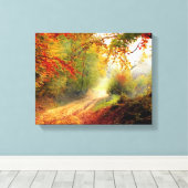 Toile Autumn Leaves and Trees Covering Dirt Road (Insitu (Plancher de Bois))
