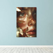 Toile Autumn Leaves Crown Freckled Portrait (Insitu (Plancher de Bois))