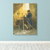 Toile Aux Cartes dans la cage de Cluny par NC Wyeth (Insitu (Plancher de Bois))