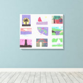 Toile aux scènes colorées (Insitu (Plancher de Bois))