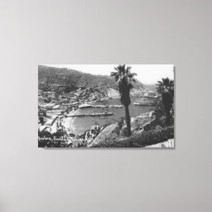 Toile Avalon, CA Père Noël Catalina Island Vue du port