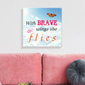 Toile Avec des ailes courageuses, elle vole (Insitu(Salon))