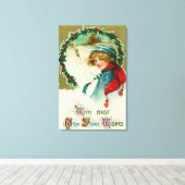 Toile Avec Meilleur voeux de nouvel an Scène de couchage (Insitu (Plancher de Bois))