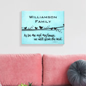 Toile Avec nom de famille; Quant à moi et ma maison Bibl (Insitu(Salon))