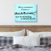 Toile Avec nom de famille; Quant à moi et ma maison Bibl (Insitu(Chambre))