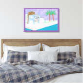Toile avec scène caraïbe (Insitu(Chambre))