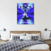 Toile Avent, Artdeco de Noël sur Blue Green Rainbow (Insitu(Chambre))