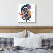 Toile Aventurier Spatial Rétro Créature Cosmique Sci Fi (Insitu(Chambre))