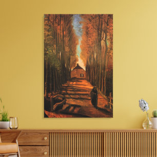 Toile Avenue des peupliers à l'automne par Vincent van G