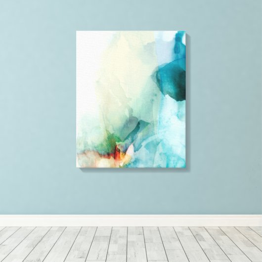 Toile Aversion - Aquarelle bleue (Insitu (Plancher de Bois))