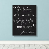 Toile Avid Reader II - Citation Jane Austen (Insitu (Plancher de Bois))