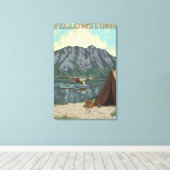 Toile Avion Bush et pêche - Yellowstone National (Insitu (Plancher de Bois))