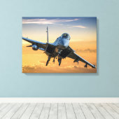 Toile Avion de combat (Insitu (Plancher de Bois))