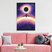 Toile Avion en ville de vol et éclipse (Insitu(Salon))