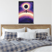 Toile Avion en ville de vol et éclipse (Insitu(Chambre))