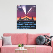 Toile Avion volant au-dessus de l'affiche de la lumière (Insitu(Salon))