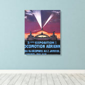 Toile Avion volant au-dessus de l'affiche de la lumière (Insitu (Plancher de Bois))