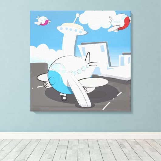 Toile Avions de jouets (Insitu (Plancher de Bois))