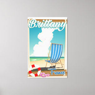 Toile Avis de voyage de plage Bretagne France