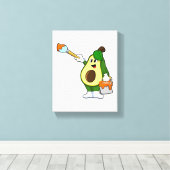 Toile Avocado en peintre avec pinceau (Insitu (Plancher de Bois))