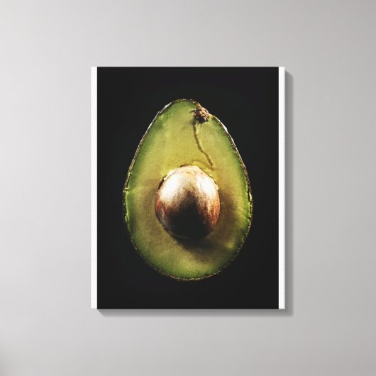 Toile Avocado, Fruit, arrière - plan noir (Recto)