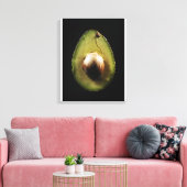 Toile Avocado, Fruit, arrière - plan noir (Insitu(Salon))