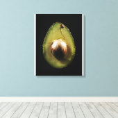 Toile Avocado, Fruit, arrière - plan noir (Insitu (Plancher de Bois))