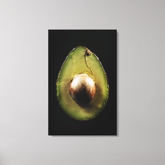 Toile Avocado, Fruit, arrière - plan noir (Recto)
