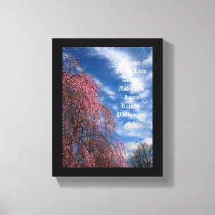 Toile Avril Ciel avec Philippiens 4:4