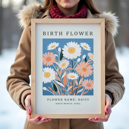 Toile Avril Mois de naissance Marché aux fleurs