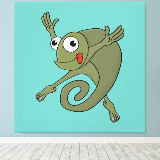Toile Awesome Chameleon (Insitu (Plancher de Bois))