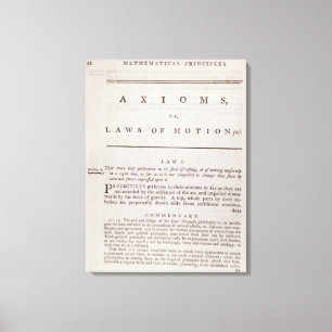 Toile Axiomes, ou lois de mouvement, du volume I