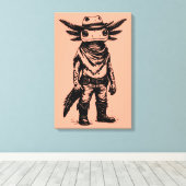 Toile axolotl cow-boy (Insitu (Plancher de Bois))